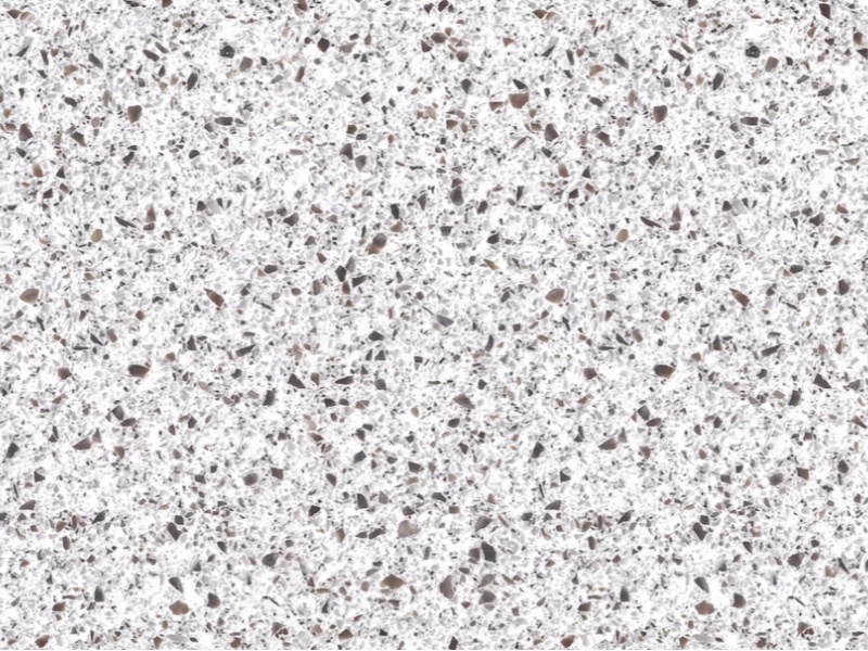 Superfície sólida com aparência de terrazzo na cor CASPIO